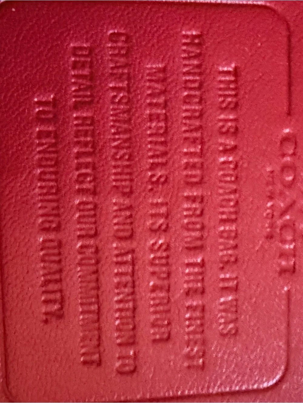 Coach Signature Canvas Shoulder Bag with Red Leather Trim